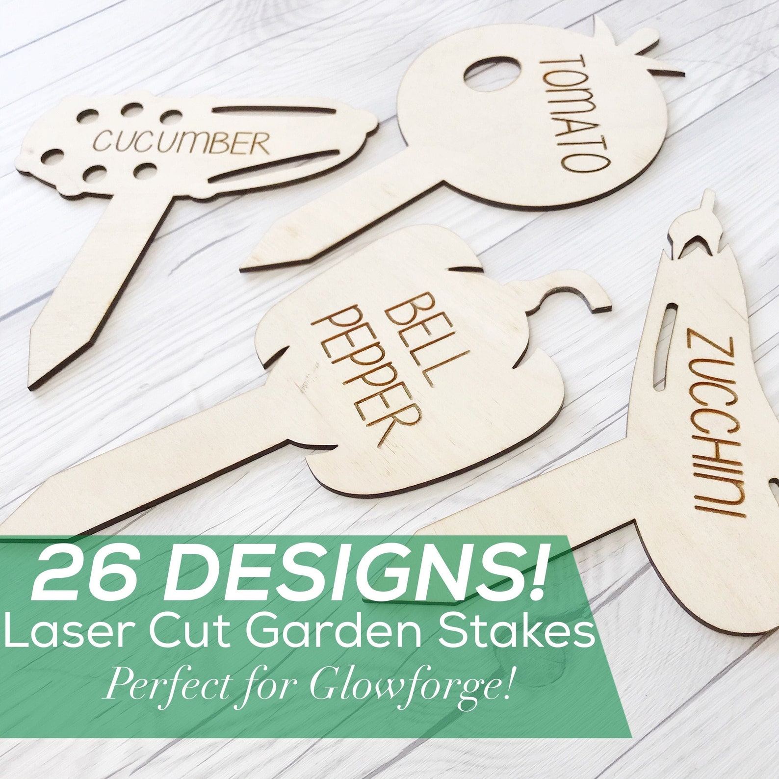 Garden Stakes SVG Laser Cut Garden Stakes Digital File Etsy