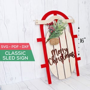 Sled Door Sign SVG - Laser File for Glowforge