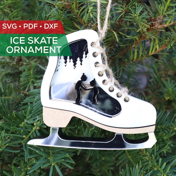 Ice Skate Ornament Etsy