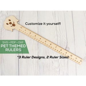 Animal Rulers SVG 3 Designs - Digital File for Rulers - Digital File for Glowforge