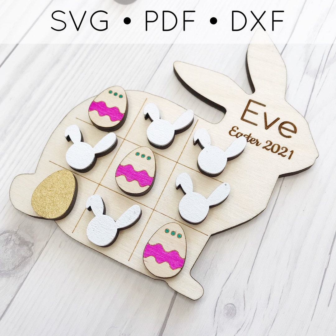 Tic Tac Toe Easter SVG - Bunny Tic Tac Toe Digital File - Easter Tic ...