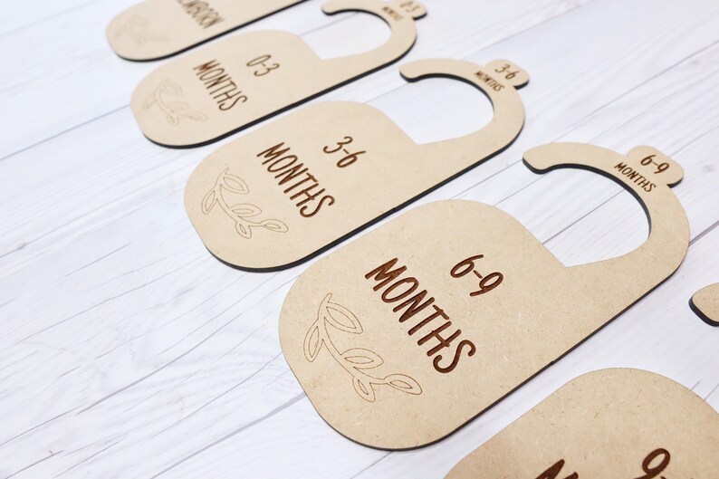 Baby Clothing Hanger Tags SVG Laser File for Etsy