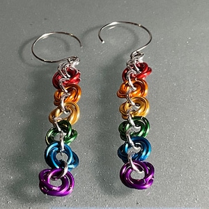Pride Mobius Flower Earrings
