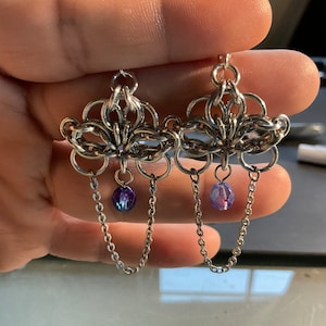 Celtic Vision Chainmail Dangle Earrings