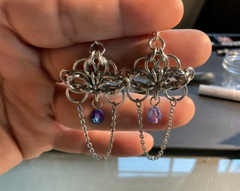 Celtic Vision Chainmail Dangle Earrings