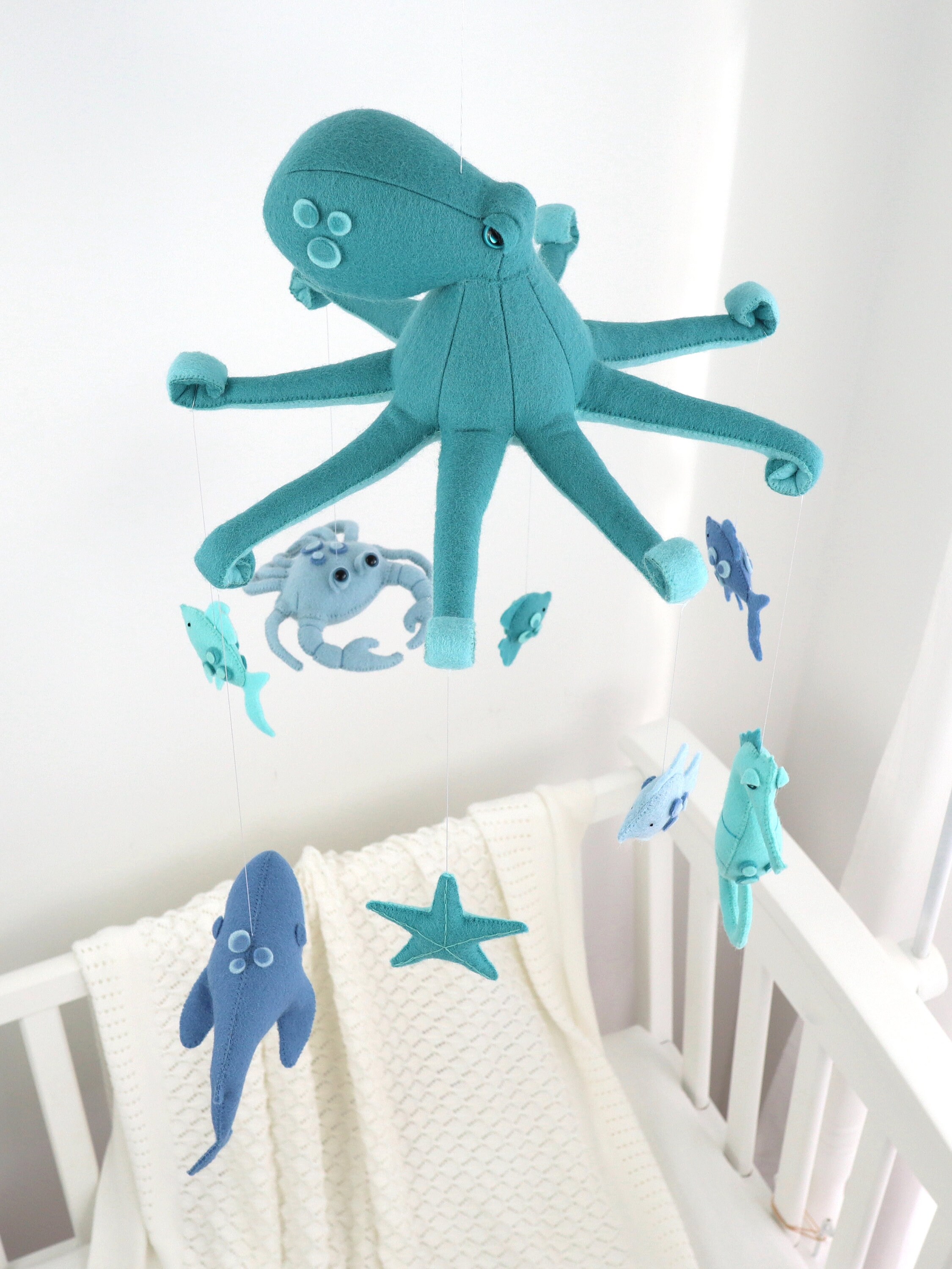 Octopus Mobile Pattern pdf Felt Mobile / Felt Decoration / Etsy