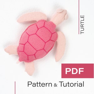 Felt Turtle Sewing Pattern & Tutorial: DIY Ocean Mobile (PDF)
