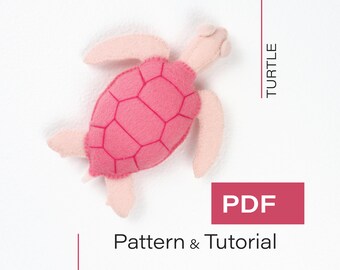 Wzór i samouczek szycia filcowego żółwia: Ocean Mobile DIY (PDF)