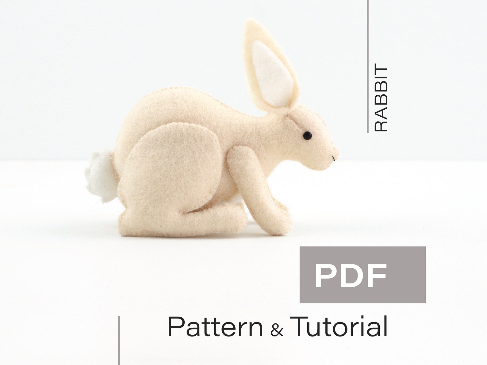 Padded Rabbit Sewing Tutorial Felt Rabbit Sewing Pattern & Tutorial: DIY Woodland Mobile (PDF) - Etsy