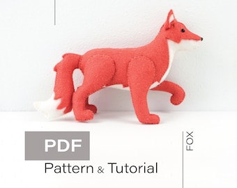 PDF Felt Fox Sewing Pattern With Clothes - Etsy