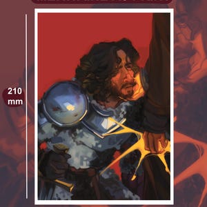Sir Gwaine-afdruk op A5-formaat