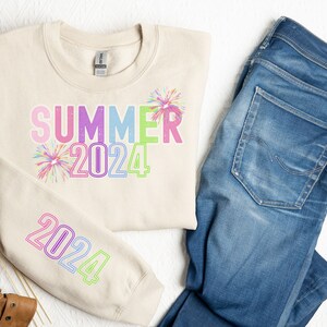 Summer 2024 sweatshirt, Summer Shirt, Summer tee, SummerT-Shirt, Custom T shirt, Gift for Mom, Gift for Dad, Gift for Family