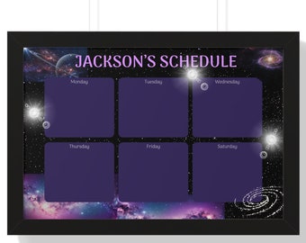 Custom Galaxy To Do Board, Dry Erase Board, Dry Erase, Writable, Washable board, Kids Bedroom Decor, School Board, Homeschool, Organizer