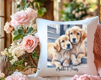 Personalized Pet Pillow with Paw, Customized Home Decor accent pillow, Gift for Mom, New Dog Mom, Dog Mama,Housewarming,Bedroom,Pet Memorial