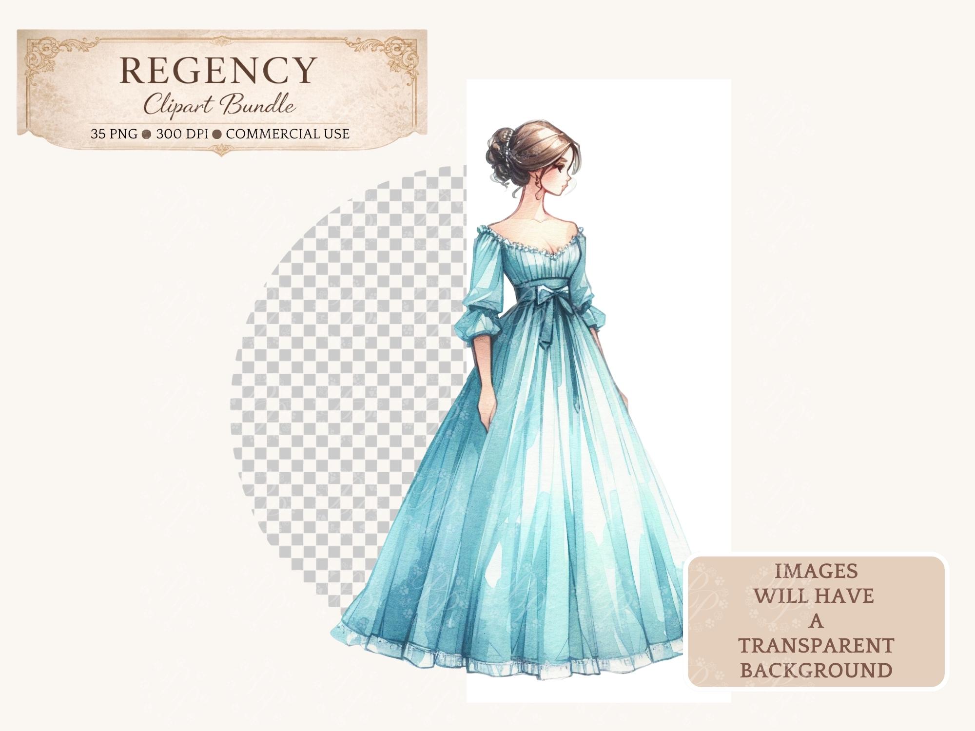 Regency Scene Clipart Bundle | 12 Regency Scenes | Historical Manor ...