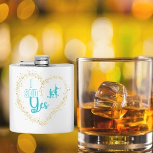 Personalized I said YES Flask,Stand by my Side Bridesmaid Stainless Steel Flask,Custom Flask, Groomsmen Gift Flask,Hip Flask,Whiskey Flask