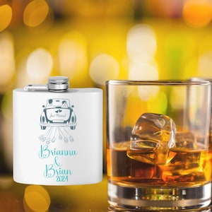 Personalized Just Married Flask,Stand by my Side Bridesmaid Stainless Steel Flask,Custom Flask, Groomsmen Gift Flask,Hip Flask,Whiskey Flask