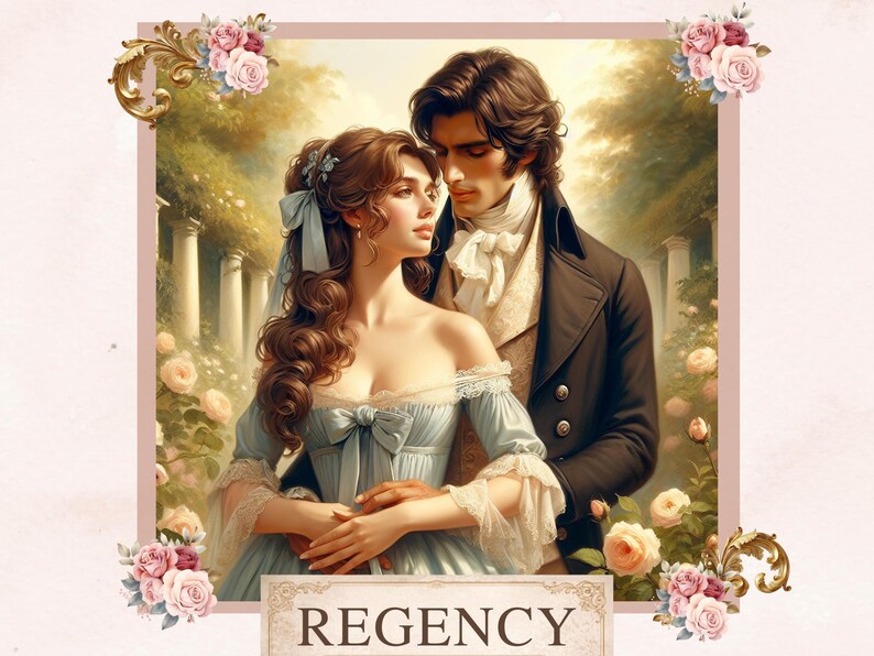 Regency Scene Clipart Bundle | Regency Scenes | Historical Manor Parlor ...