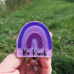 Trendy Custom Nurse Badge with Boho Rainbow | Cute & Interchangeable Reel for Nurse and Teachers