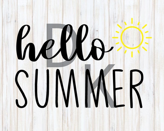 Hello Summer SVG Digital Svg File Modern Svg Craft Svg | Etsy