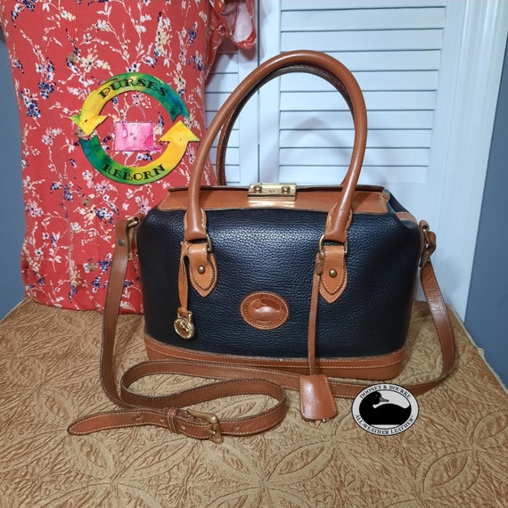 Dooney & Bourke Doctor Bag Black and Tan Dooney an