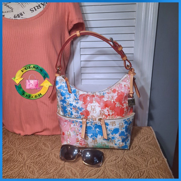 Dooney and Bourke Paint Splatter Hobo Shoulder Bag Dooney Bourke Shoulder Bag Dooney and Bourke Hobo