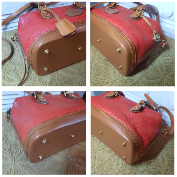 Dooney & Bourke Doctor Bag Red and Tan Dooney and… - image 7