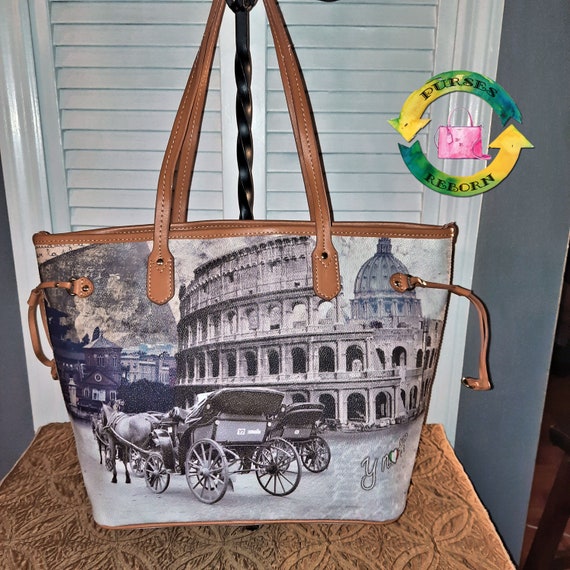 Y Not? Shopping Tote Italian Purse Y Not Handbag … - image 2