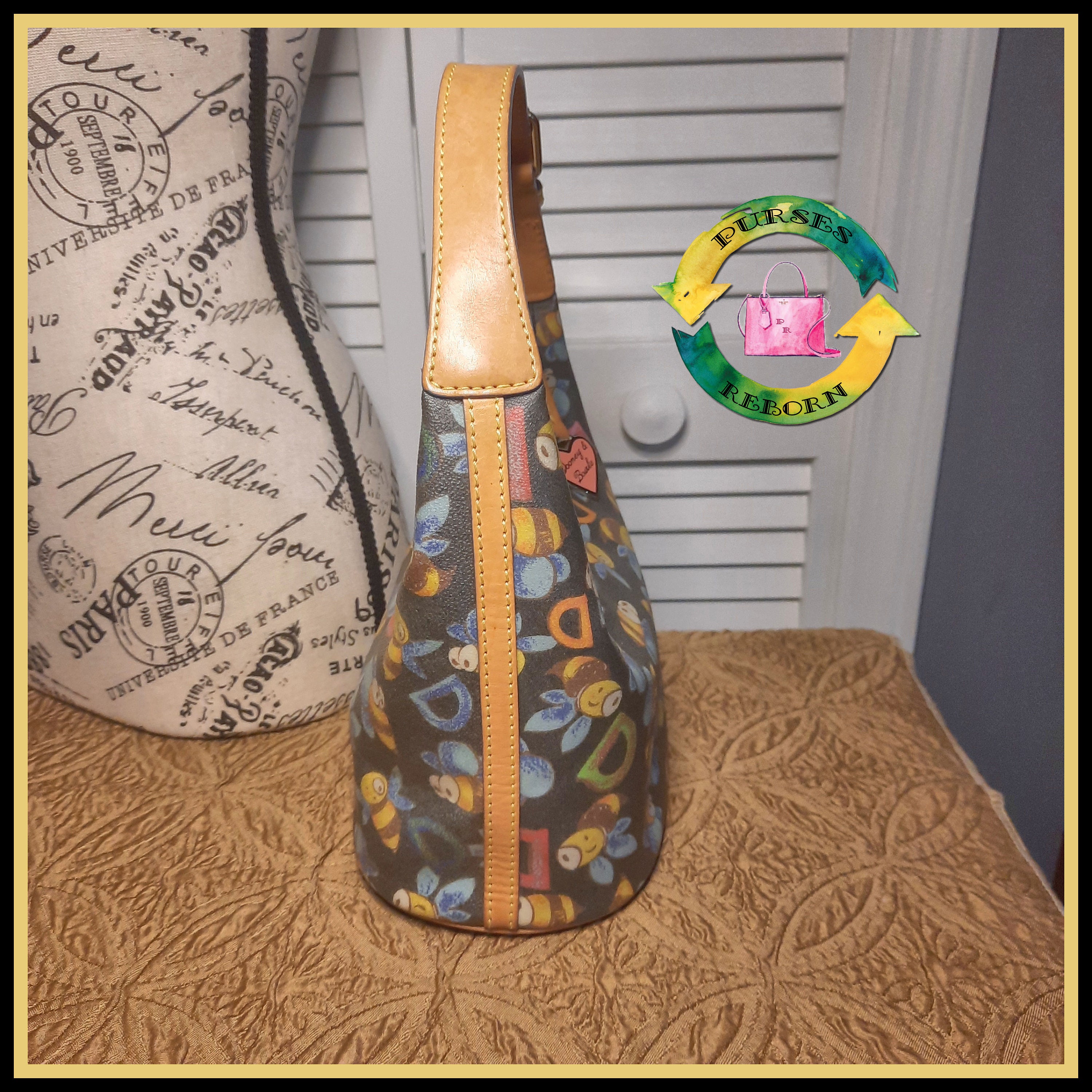 Dooney and Bourke Bumble Bee Small Bucket Bag Vintage Dooney and Bourke