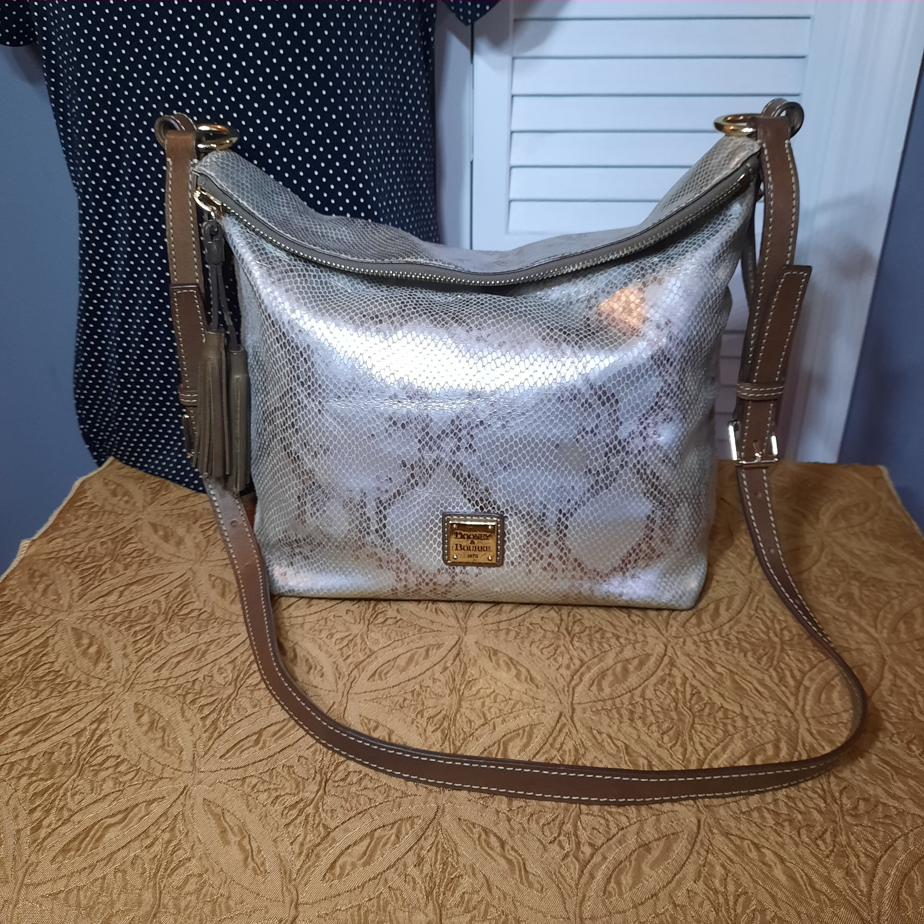 FLASH SALE Dooney Bourke Leather Python Inspired Crossbody Dooney and Bourke Kitney Dixon Dooney and Bourke Snake Print Leather Bag Etsy