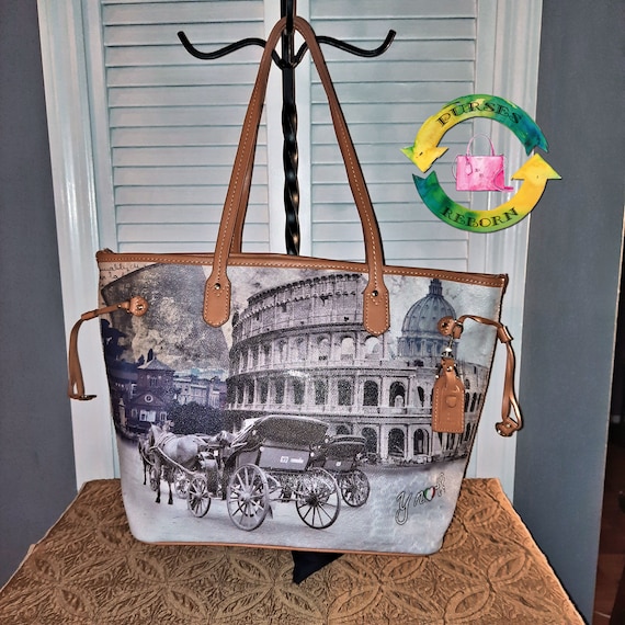 Y Not? Shopping Tote Italian Purse Y Not Handbag … - image 1