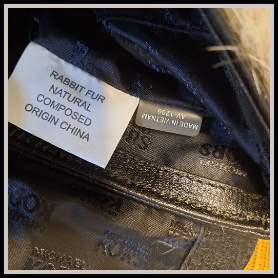 Michael Kors Fur & Leather Shoulder Bag Michael Kors Sloan - Etsy