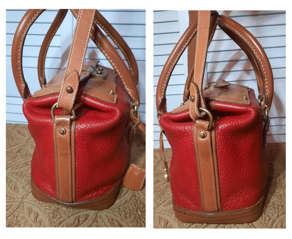 Dooney & Bourke Doctor Bag Red and Tan Dooney and… - image 5