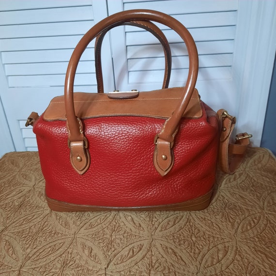 Dooney & Bourke Doctor Bag Red and Tan Dooney and… - image 3