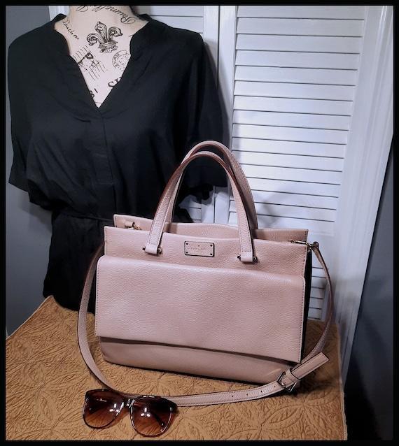 FLASH SALE Kate Spade Leather and Suede Shoulder Bag Kate Spade Handbag Kate Spade Pebble Leather Bag Kate Spade Purse Etsy