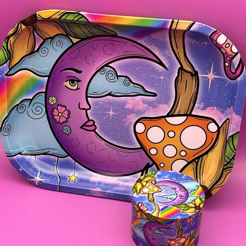 Rolling Tray and Grinder Set Cute Bears Stoner Kit With Gift Etsy UK