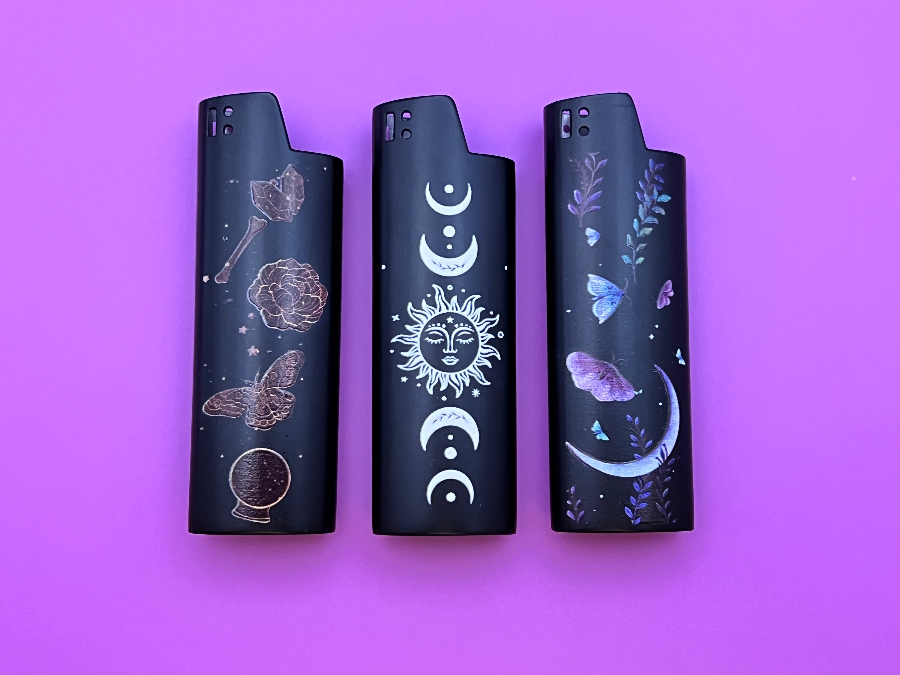 Lighter Holder Magic Lighter Butterfly Print Metal Lighter Etsy