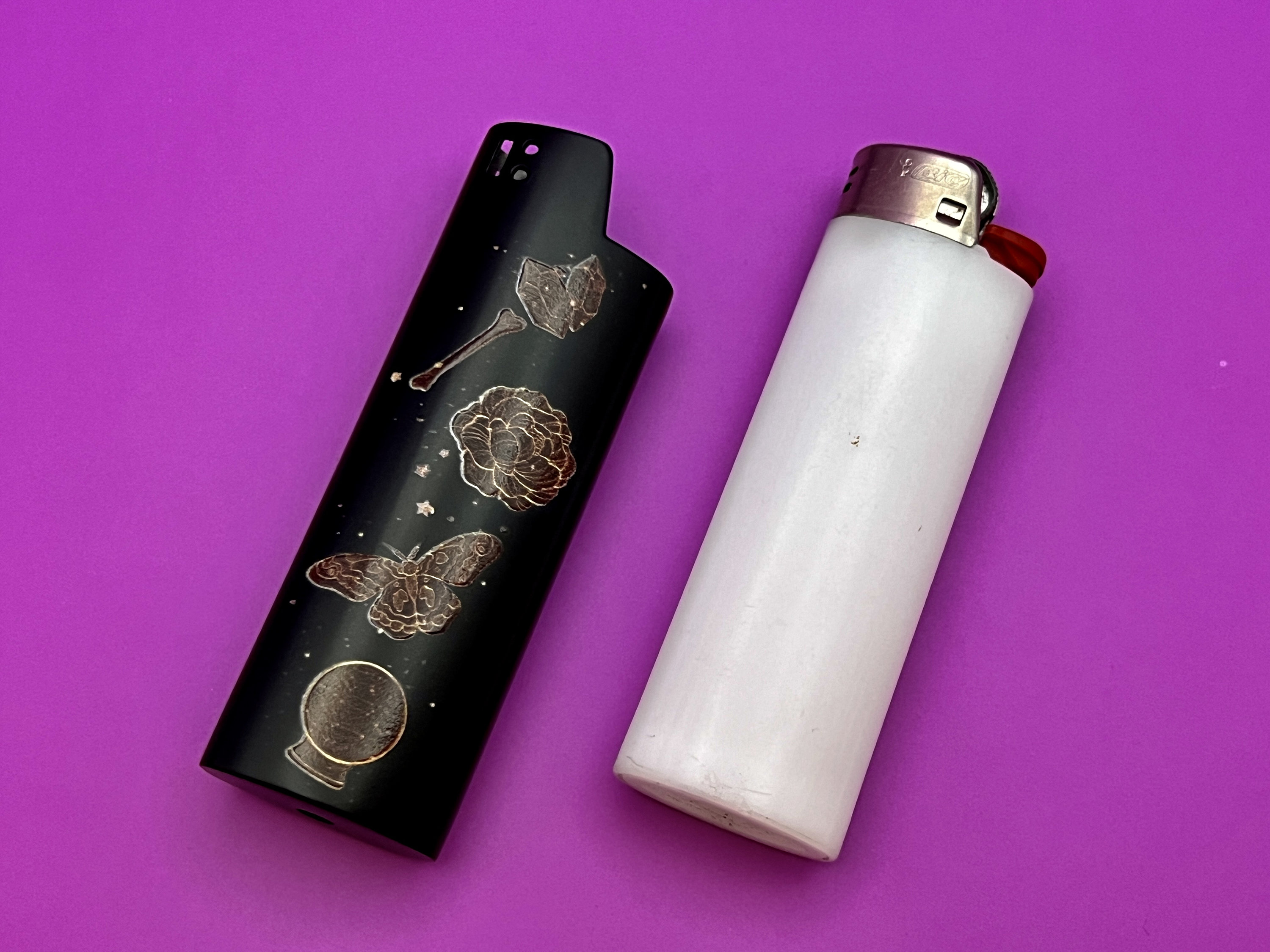 Lighter Holder Magic Lighter Butterfly Print Metal Lighter Etsy