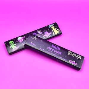 Purple Rolling Papers with Tips 33 Leaves + 33 Filter Roach Card (King Size)