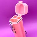 Flip-Top Joint Case with Lock | Lighter Holder (Pink)