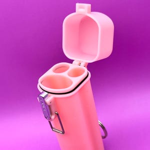 Flip-Top Joint Case with Lock | Lighter Holder (Pink)