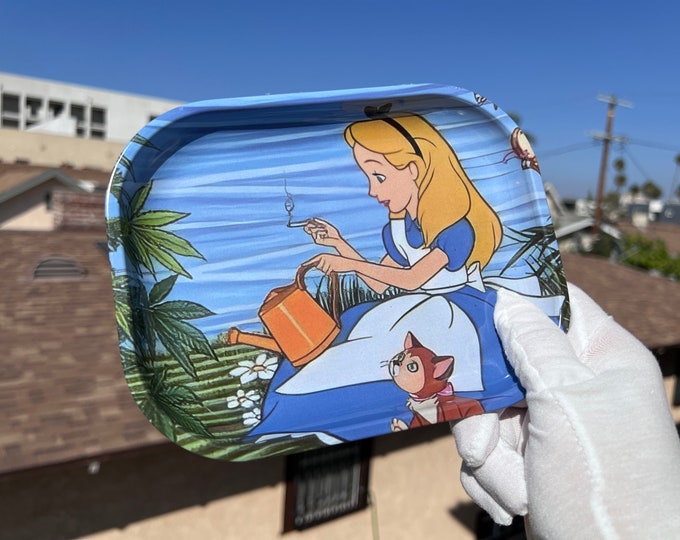 Rolling Tray girl in Wonderland Etsy