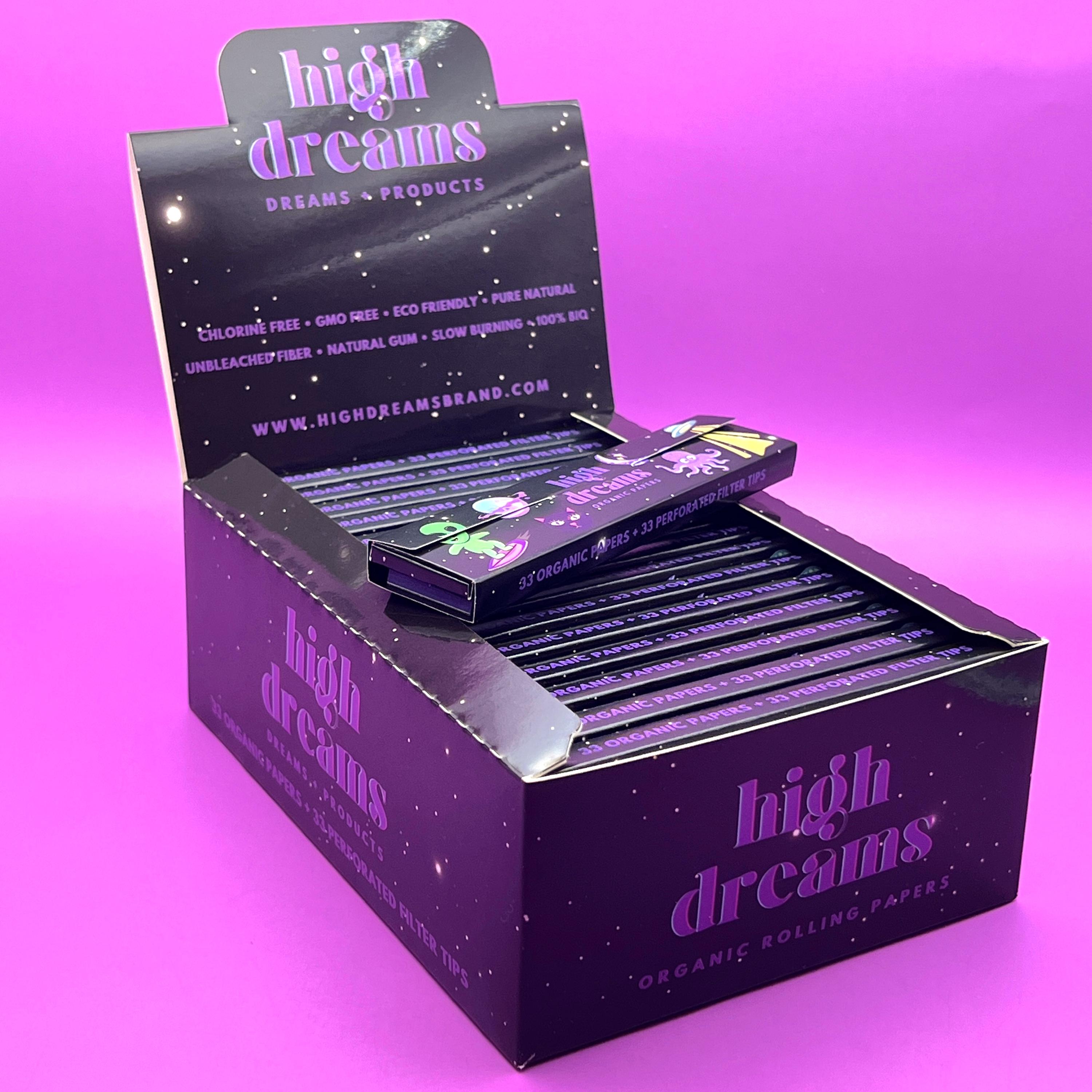 Purple Rolling Papers With Tips 33 Leaves + 33 Filter Roach Card (king  Size)