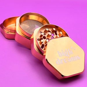 Grinder Rose Gold - 4 Piece Herb Crusher, Premium Quality Material