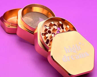 Grinder Rose Gold - 4 Piece Herb Crusher, Premium Quality Material