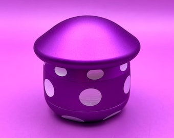Mushroom Grinder, Purple Herb Crusher, Cute Girly Grinder