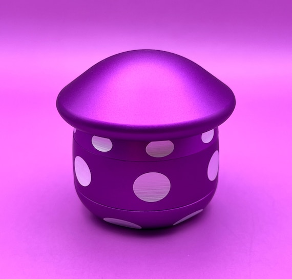 Mushroom Grinder, Purple Herb Crusher, Cute Girly Grinder