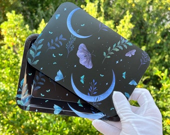 Rolling Tray with Lid "Moon & Butterfly"