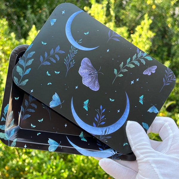 Rolling Tray with Lid "Moon & Butterfly"