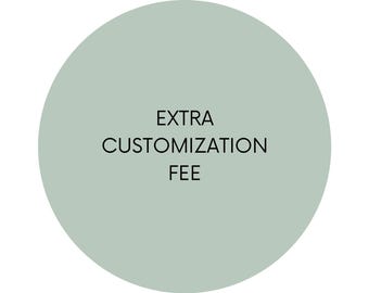 Frais de personnalisation supplémentaires | Personnalisation supplémentaire | Coût de personnalisation supplémentaire | Coût de personnalisation supplémentaire | Personnalisation avancée